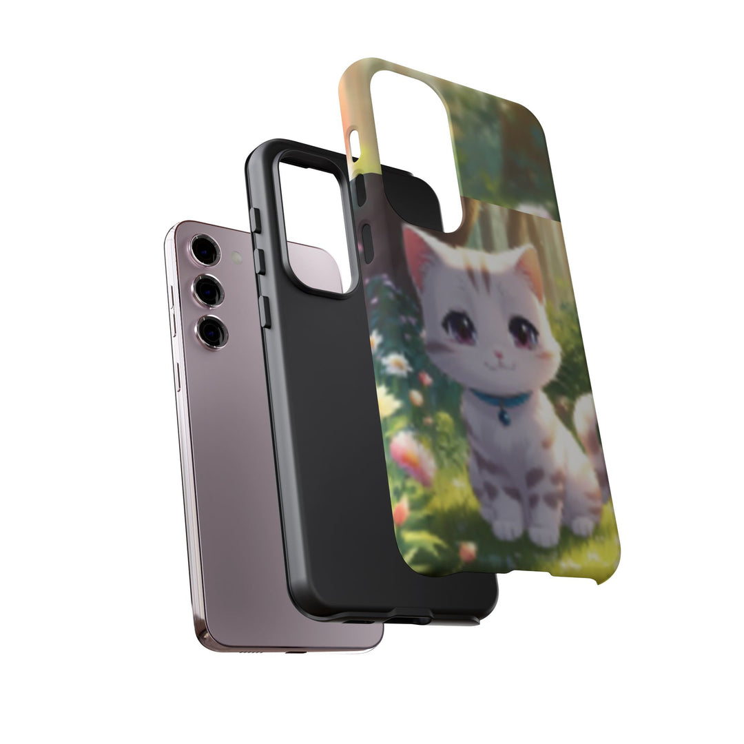Cute Ai Cat Phone Case - Tough Protection with Floral Design for Cat Lovers