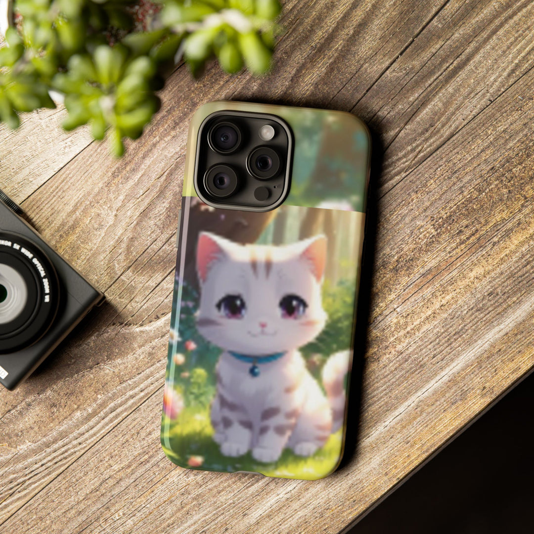 Cute Ai Cat Phone Case - Tough Protection with Floral Design for Cat Lovers