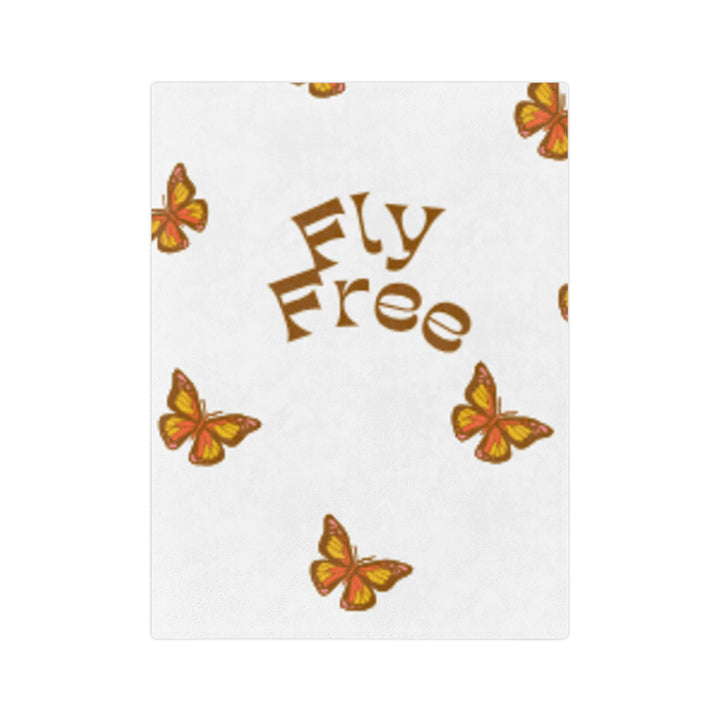 Fly Free Velveteen Microfiber Blanket - Cozy Butterfly Throw for Comfort & Inspiration