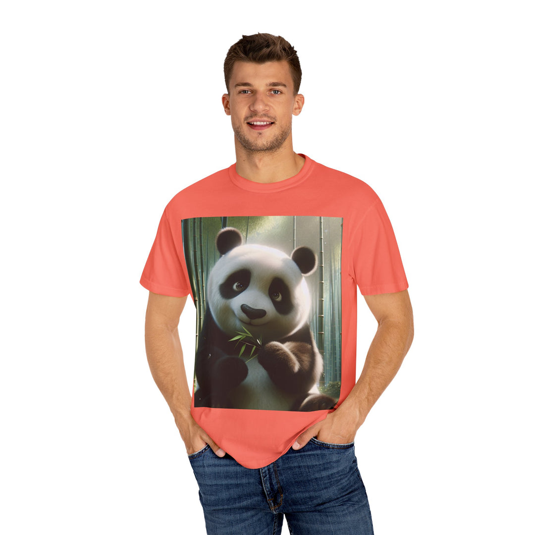 Cute Panda Unisex Garment-Dyed T-Shirt | Casual Animal Lover Tee