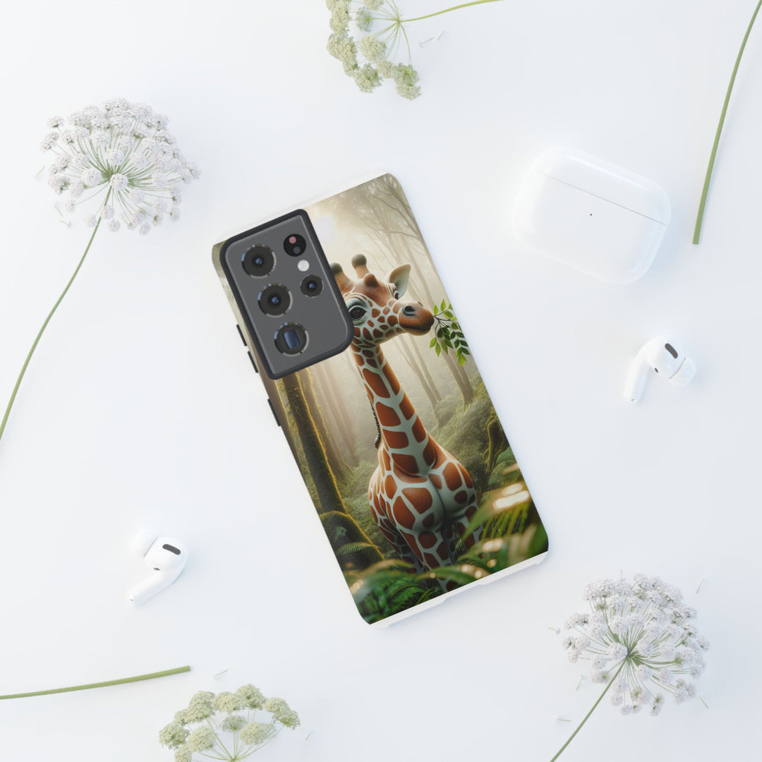 Giraffe Tough Phone Case - Cute Animal Design for Nature Lovers