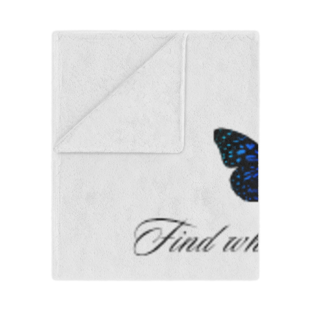 Inspirational Minky Blanket - Find What You Love butterfly, Cozy Throw for Home
