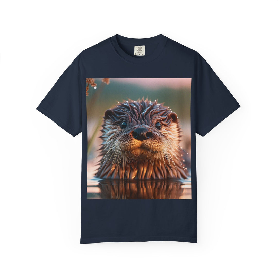 Whimsical Otter Unisex Garment-Dyed T-Shirt - Perfect for Nature Lovers