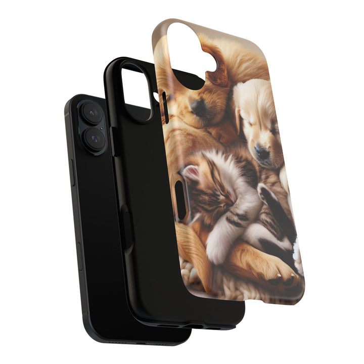 Cute Pets Phone Case - Adorable Dog and Cat Design for Animal Lovers