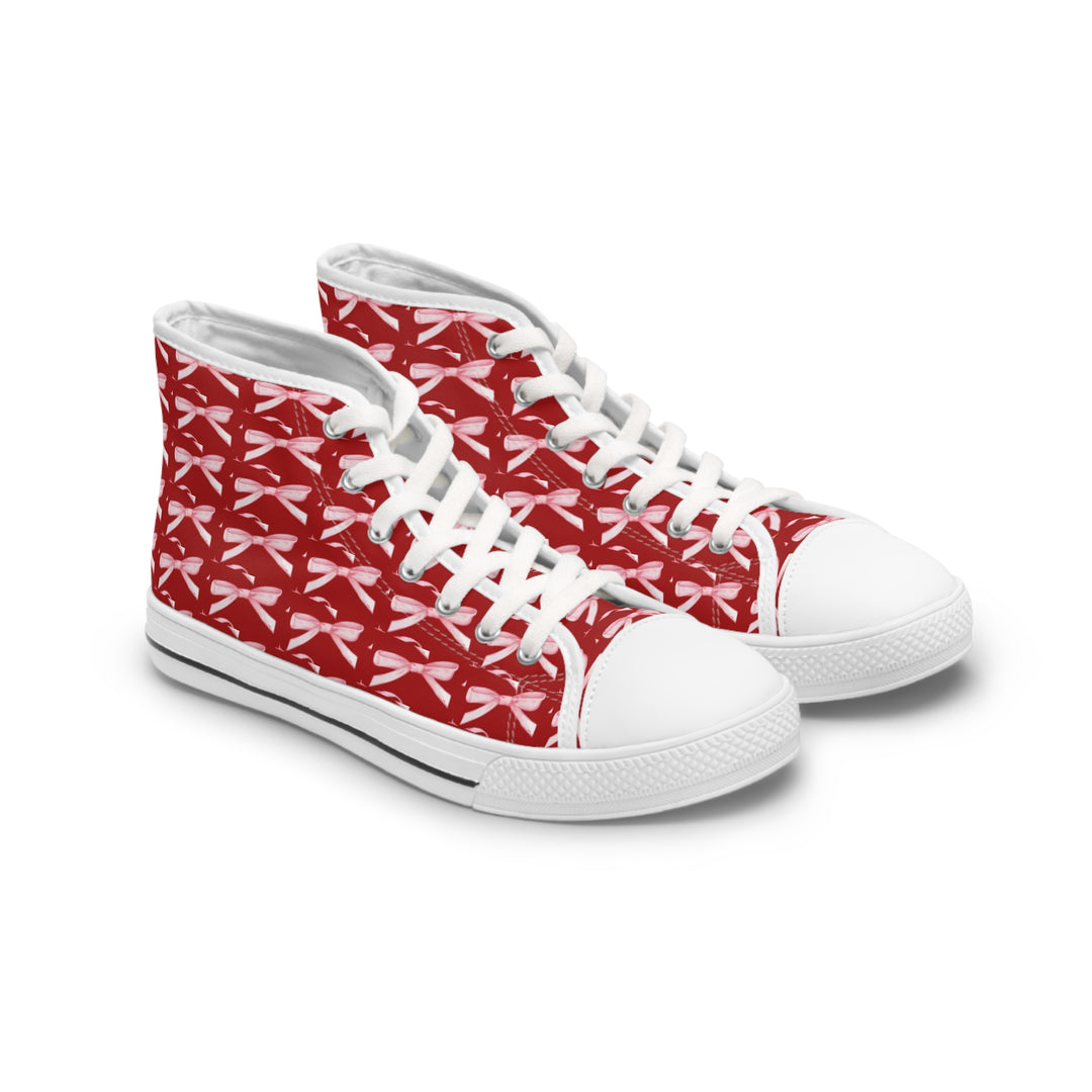 Women’s High Top Sneakers with Cheerful Dragonfly Print