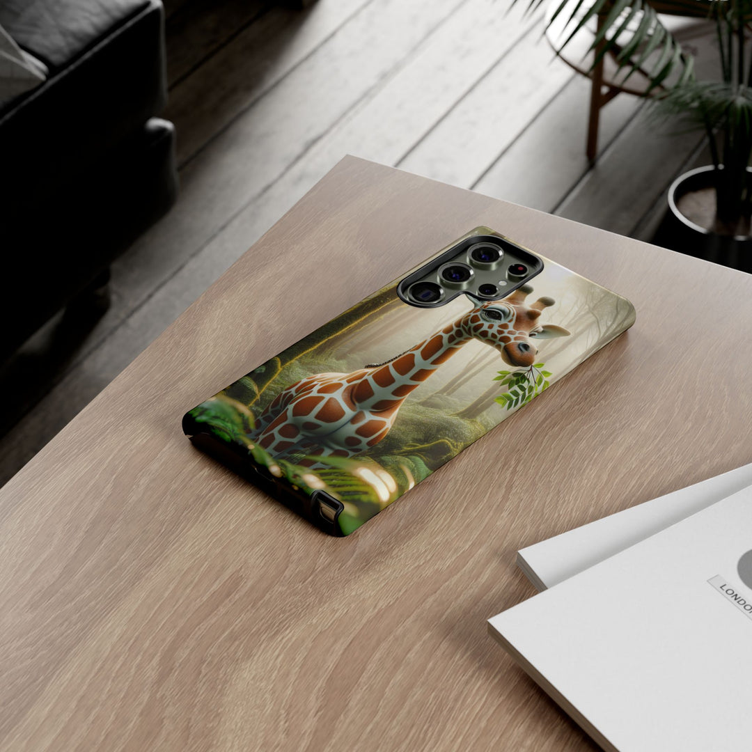 Giraffe Tough Phone Case - Cute Animal Design for Nature Lovers