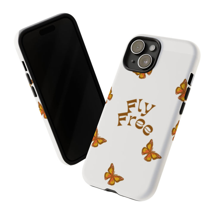 Stylish Phone Case | 'Fly Free' Butterfly Design | Unique Tough Cases