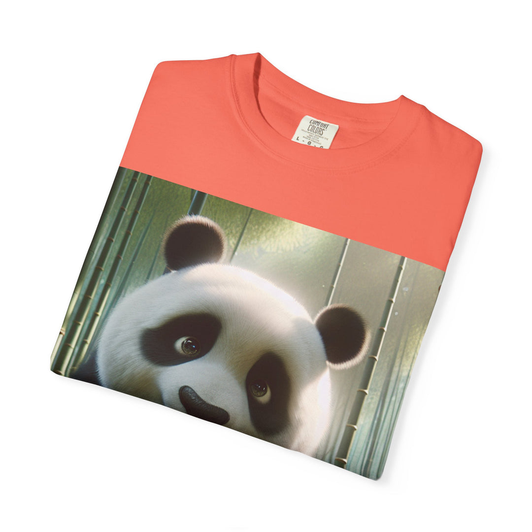 Cute Panda Unisex Garment-Dyed T-Shirt | Casual Animal Lover Tee