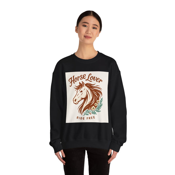 Cozy Horse Lover Sweatshirt, Equine Enthusiast Apparel, Perfect Gift for Equestrians, Casual Comfort, Horseback Riding Fashion