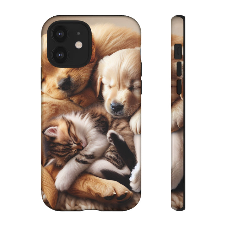 Cute Pets Phone Case - Adorable Dog and Cat Design for Animal Lovers