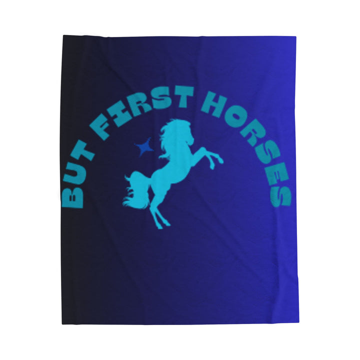 Velveteen Plush Blanket for horse lovers