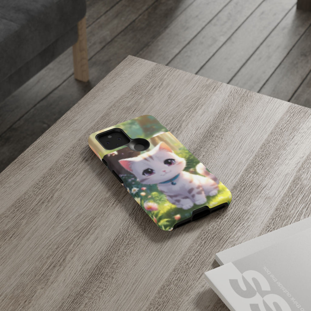 Cute Ai Cat Phone Case - Tough Protection with Floral Design for Cat Lovers