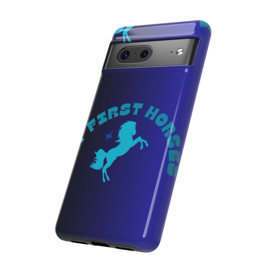 But First Horses Phone Case – Durable Tough Case for Horse Lovers