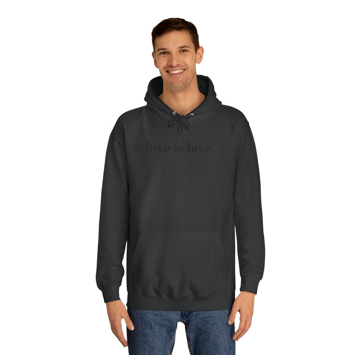 Unisex Love is Love Hoodie - Rainbow College Sweatshirt for Pride, LGBTQ+, Everyday Wear, Gift, Casual Style