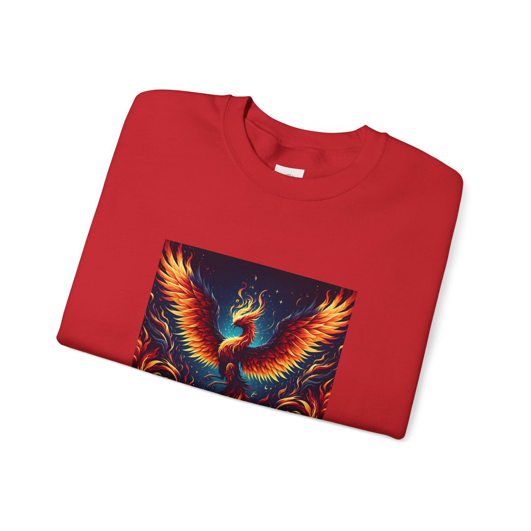Fiery Phoenix Sweatshirt - Cozy Unisex Crewneck, Gift for Art Lovers