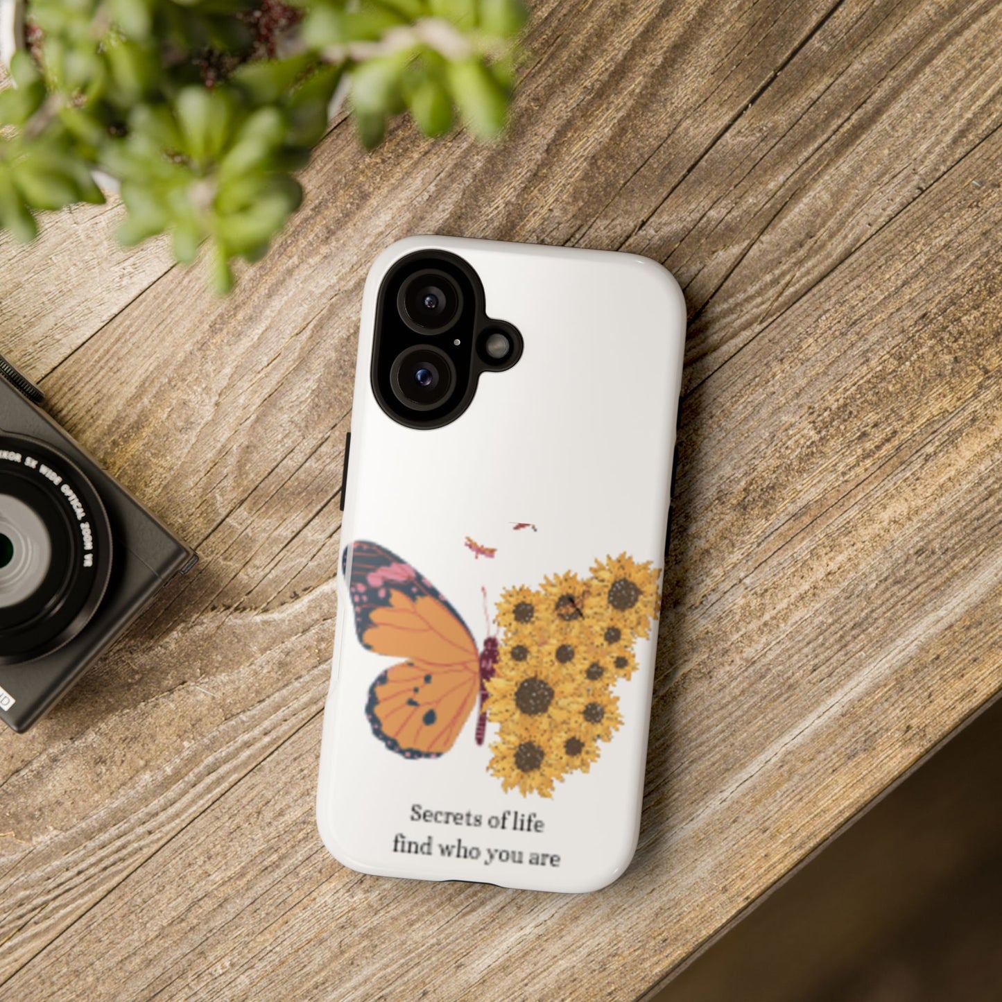 Butterfly & Sunflower Phone Case - "Secrets of Life" Design