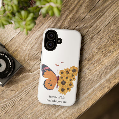 Butterfly & Sunflower Phone Case - "Secrets of Life" Design