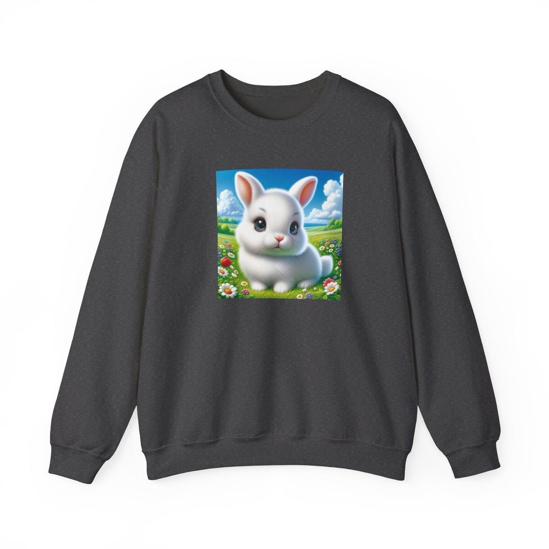 Cute Bunny Design Crewneck Sweatshirt, Cozy Sweatshirt, Spring Fashion, Easter Gift, Unisex Pullover, Animal Lover Apparel