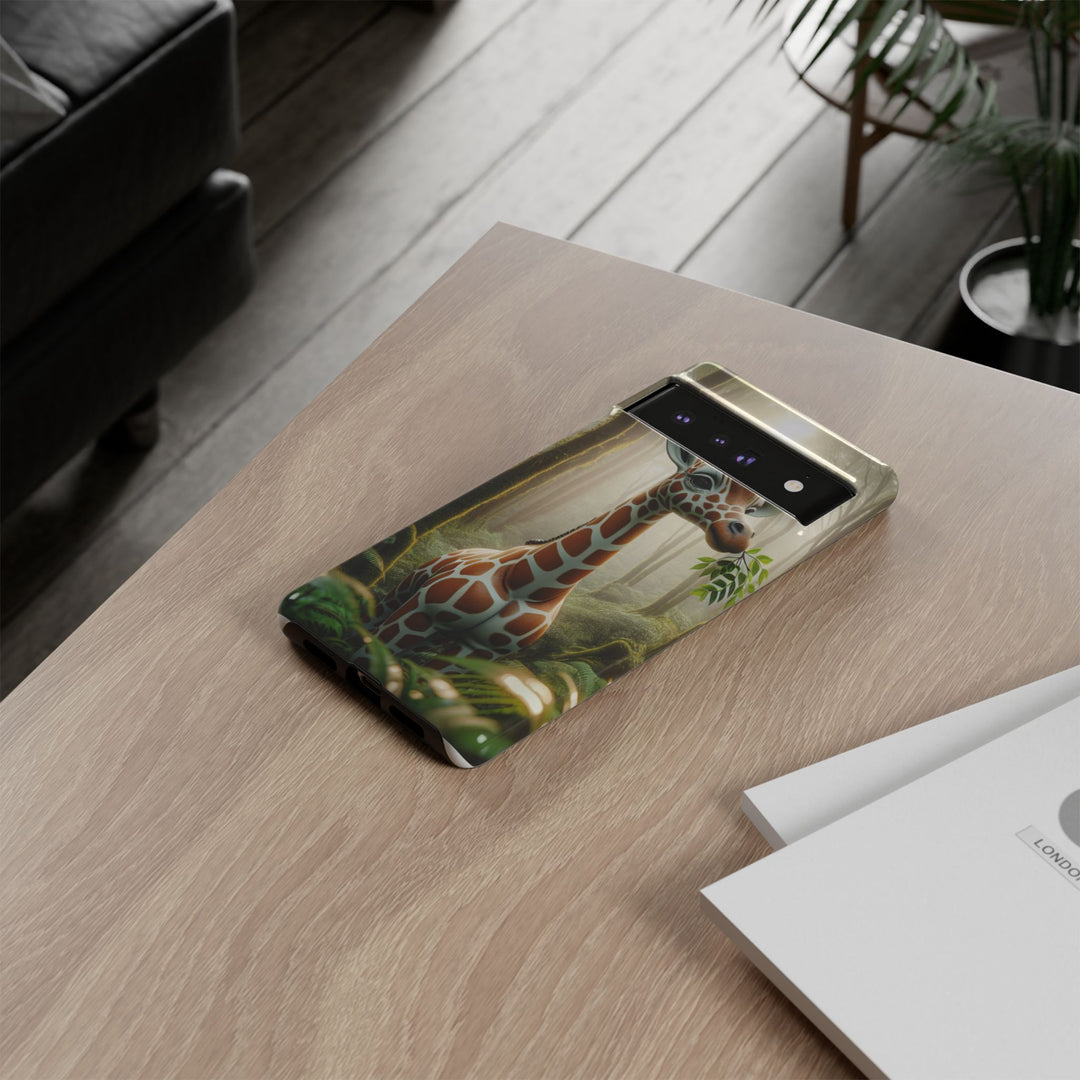 Giraffe Tough Phone Case - Cute Animal Design for Nature Lovers