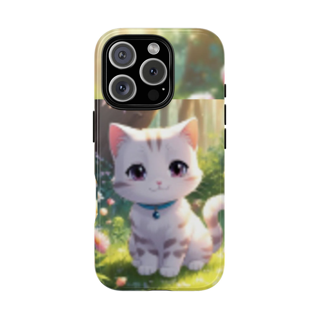 Cute Ai Cat Phone Case - Tough Protection with Floral Design for Cat Lovers