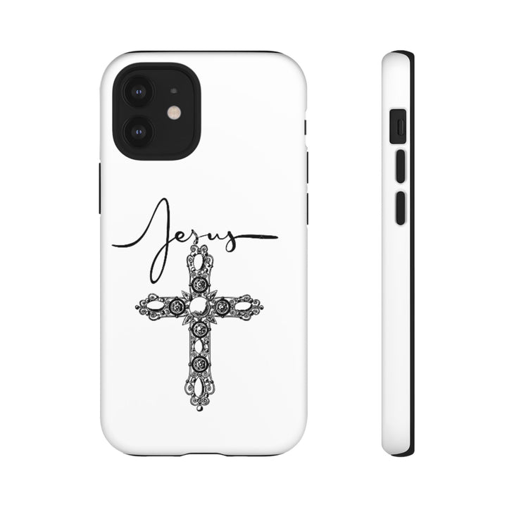Stylish Tough Case with Jesus Design - Faith-Inspired Phone Cover, Christian Gift, Custom Phone Accessory, Unique Cell Phone Case