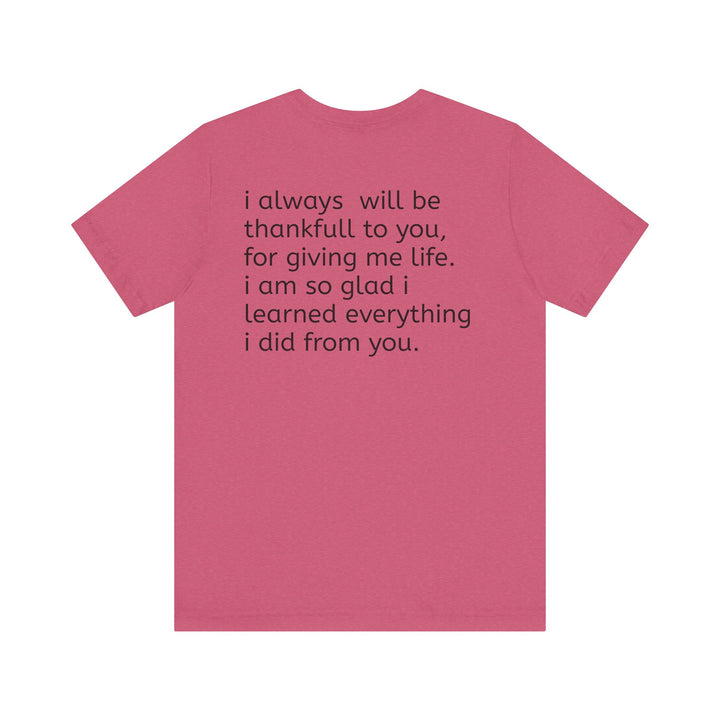 Love You Mom Short Sleeve Tee - Thankful Gift for Mother's Day