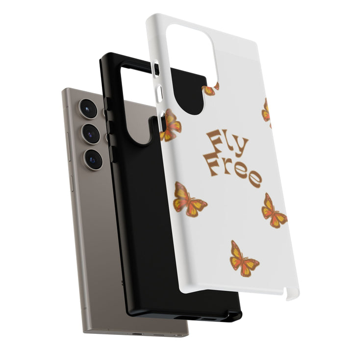 Stylish Phone Case | 'Fly Free' Butterfly Design | Unique Tough Cases