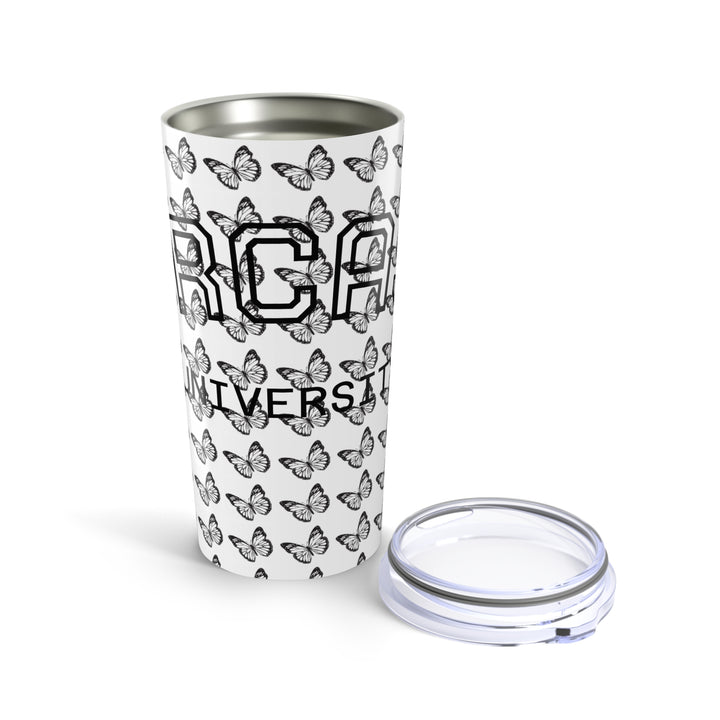 Butterfly Pattern 20oz Tumbler – Stylish Travel Mug for Nature Lovers