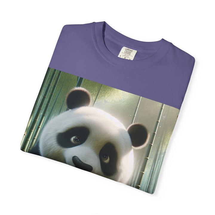 Cute Panda Unisex Garment-Dyed T-Shirt | Casual Animal Lover Tee