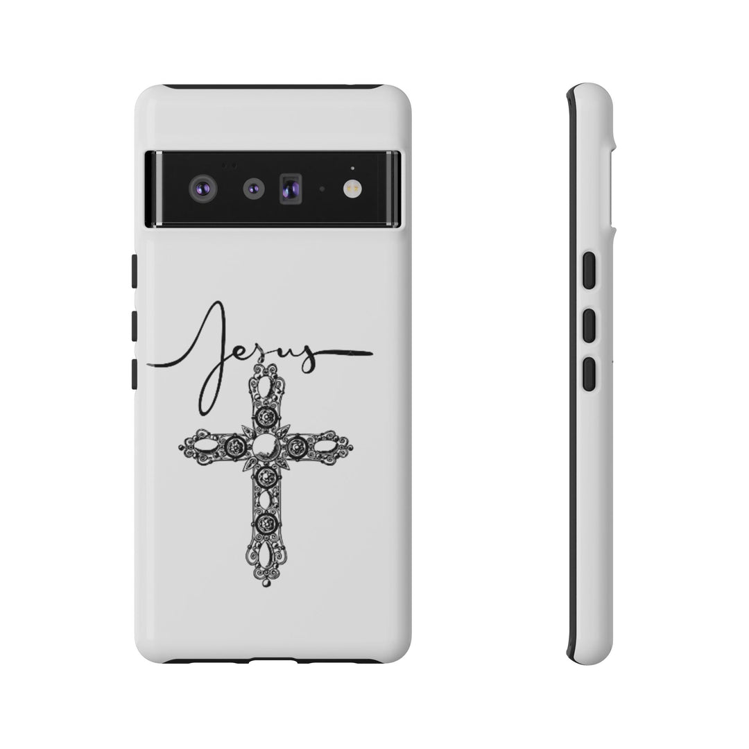 Stylish Tough Case with Jesus Design - Faith-Inspired Phone Cover, Christian Gift, Custom Phone Accessory, Unique Cell Phone Case