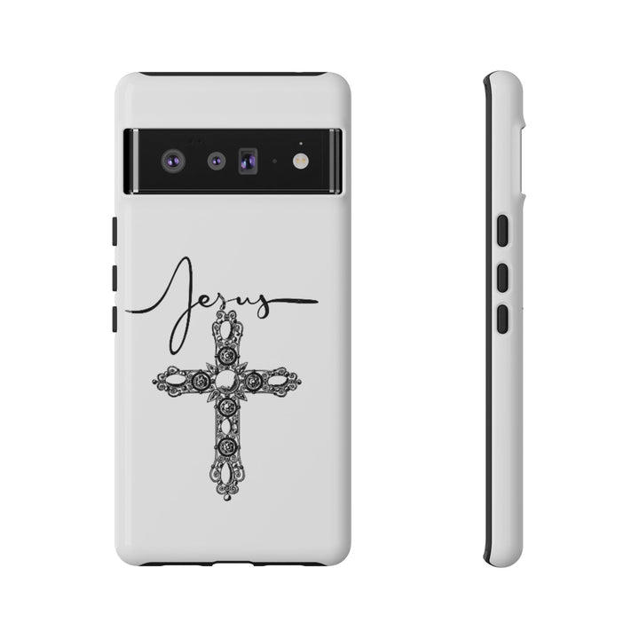 Stylish Tough Case with Jesus Design - Faith-Inspired Phone Cover, Christian Gift, Custom Phone Accessory, Unique Cell Phone Case