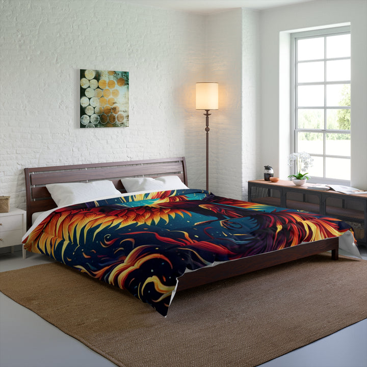 Phoenix Fire Comforter - Cozy Bedding for Fantasy Lovers, Bohemian Decor, Gift for Home, Vibrant Bedroom Accent, Gorgeous Throw Blanket