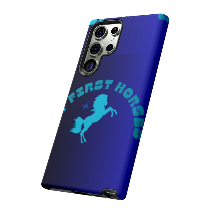 But First Horses Phone Case – Durable Tough Case for Horse Lovers