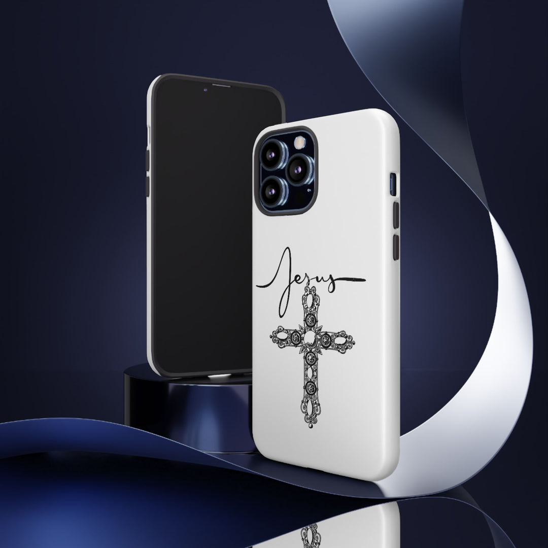 Stylish Tough Case with Jesus Design - Faith-Inspired Phone Cover, Christian Gift, Custom Phone Accessory, Unique Cell Phone Case