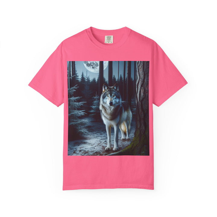 Moonlit Wolf Unisex Garment-Dyed T-shirt