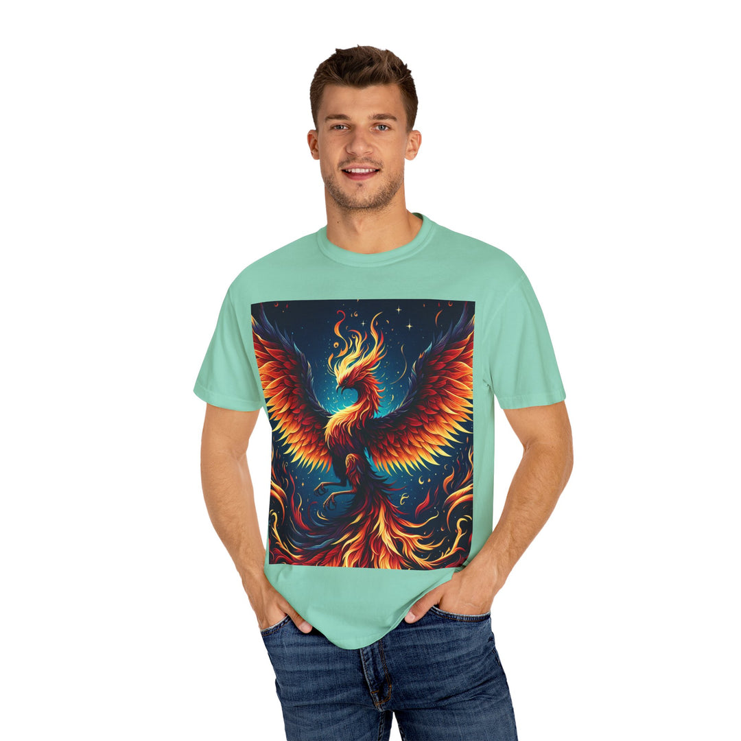 Phoenix Fire Unisex T-Shirt - Artistic Flame Design, Graphic Tee, Trendy Apparel, Gift for Art Lovers, Summer Fashion