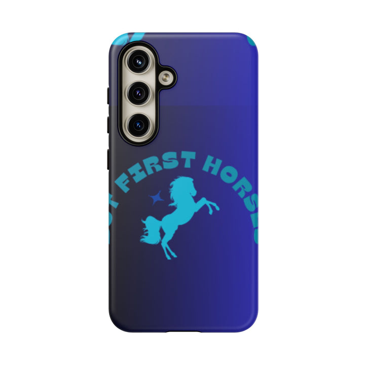 But First Horses Phone Case – Durable Tough Case for Horse Lovers