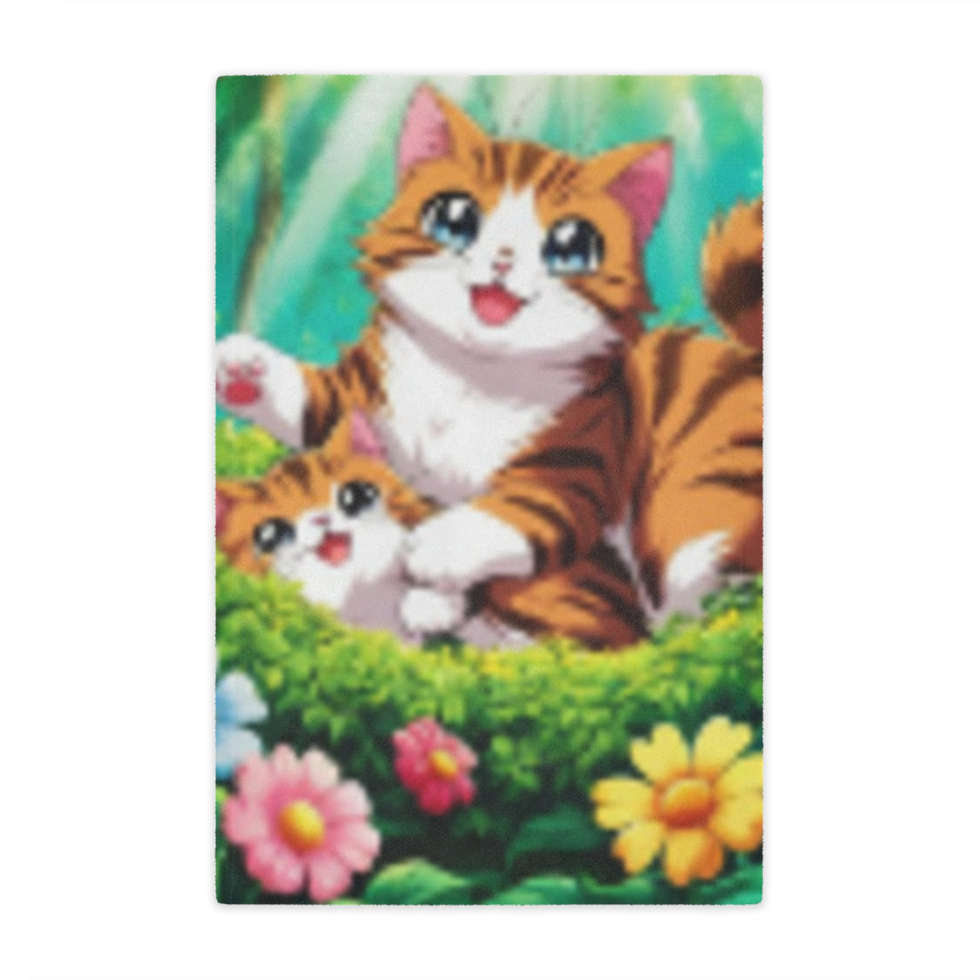 Cozy Cat Minky Blanket - Cute Kitten Design for Pet Lovers