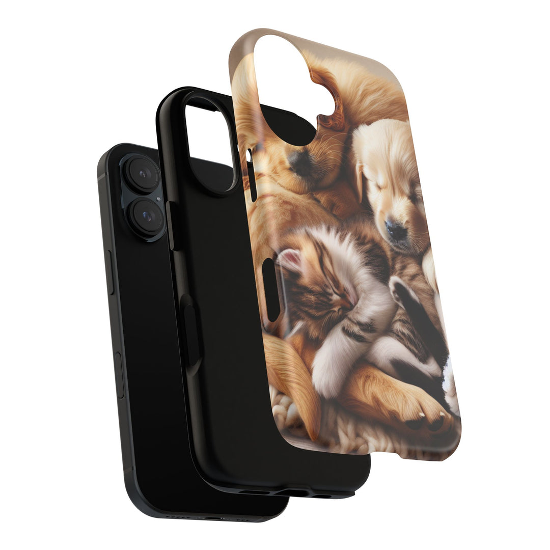 Cute Pets Phone Case - Adorable Dog and Cat Design for Animal Lovers