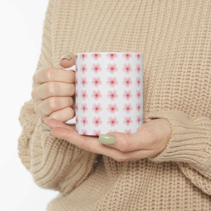 Blossom Print Ceramic Mug | Floral Coffee Cup | 11oz & 15oz