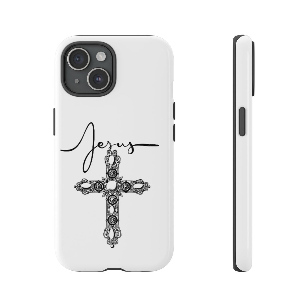 Stylish Tough Case with Jesus Design - Faith-Inspired Phone Cover, Christian Gift, Custom Phone Accessory, Unique Cell Phone Case