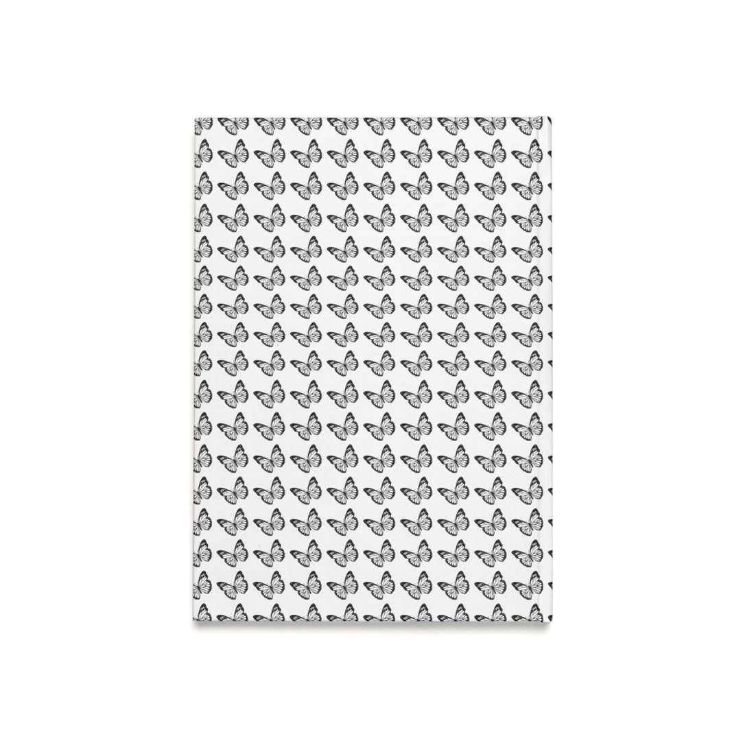 Butterfly Pattern A5 Hardcover Journal - Elegant and Inspirational Notebook for Writing and Sketching