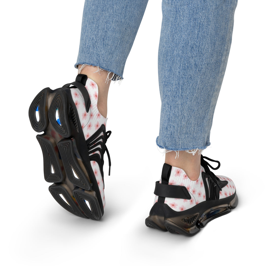 Women's Floral Mesh Sneakers - Lightweight Comfort for Active Lifestyle
