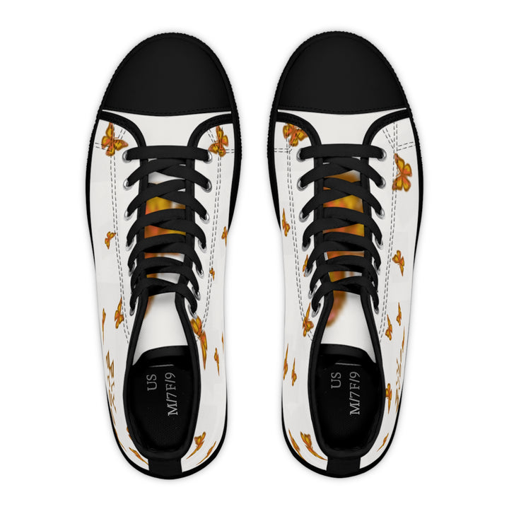 Butterfly High Top Sneakers for Women - Stylish and Fun Footwear