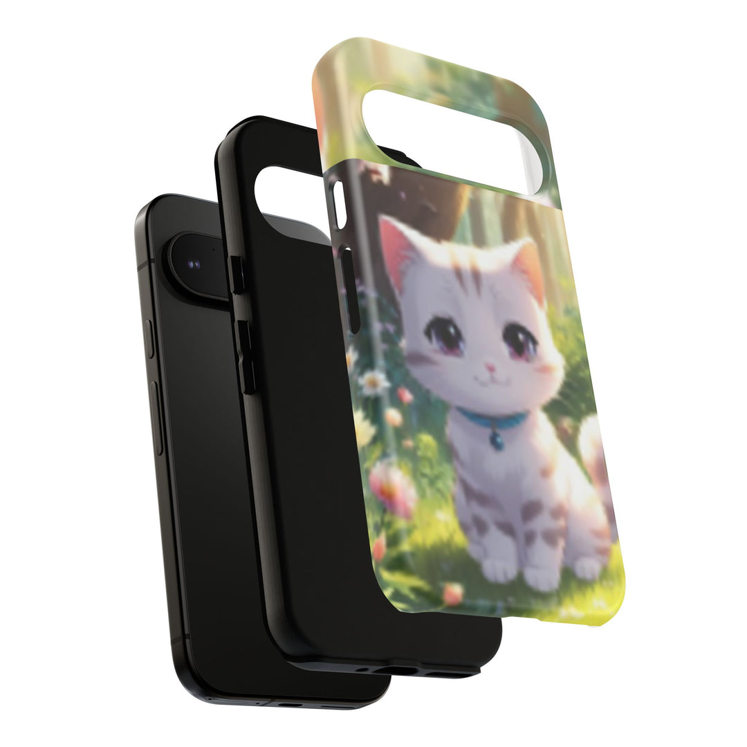 Cute Ai Cat Phone Case - Tough Protection with Floral Design for Cat Lovers
