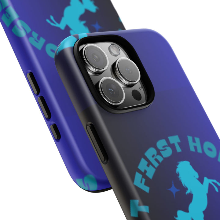 But First Horses Phone Case – Durable Tough Case for Horse Lovers