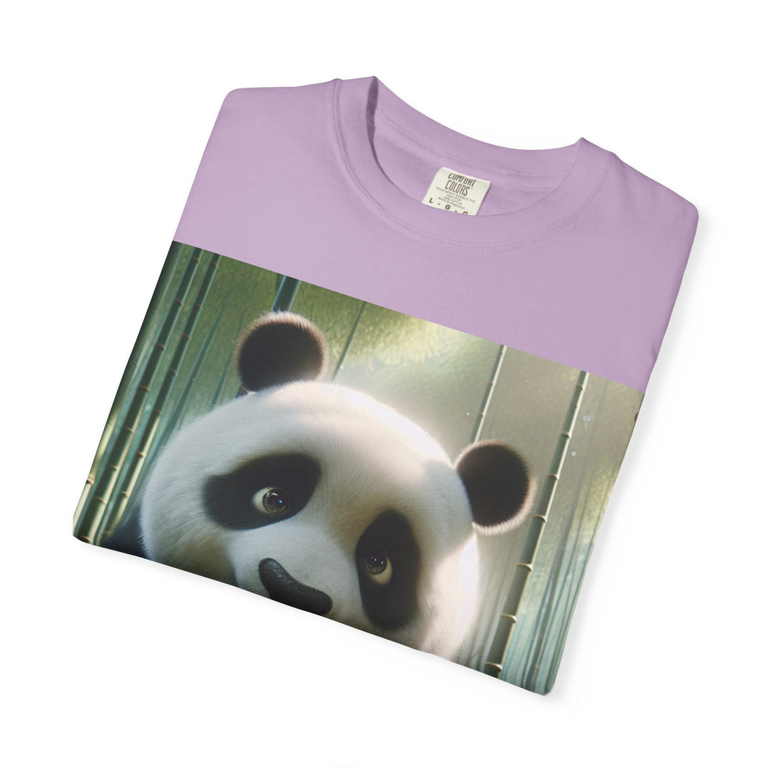 Cute Panda Unisex Garment-Dyed T-Shirt | Casual Animal Lover Tee