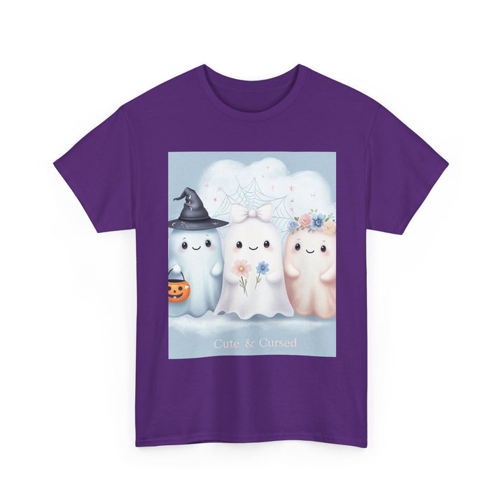 Cute Ghosts Unisex T-Shirt, Halloween Tee, Spooky Costume Shirt, Cute Kawaii Apparel, Gift for Ghost Lovers, Cozy Cotton Top