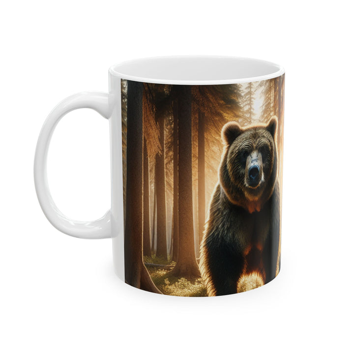 Nature-Inspired Bear Ceramic Mug - Perfect for Outdoor Lovers, Coffee Enthusiasts, Gifts, Campsite Vibes, Forest Decor