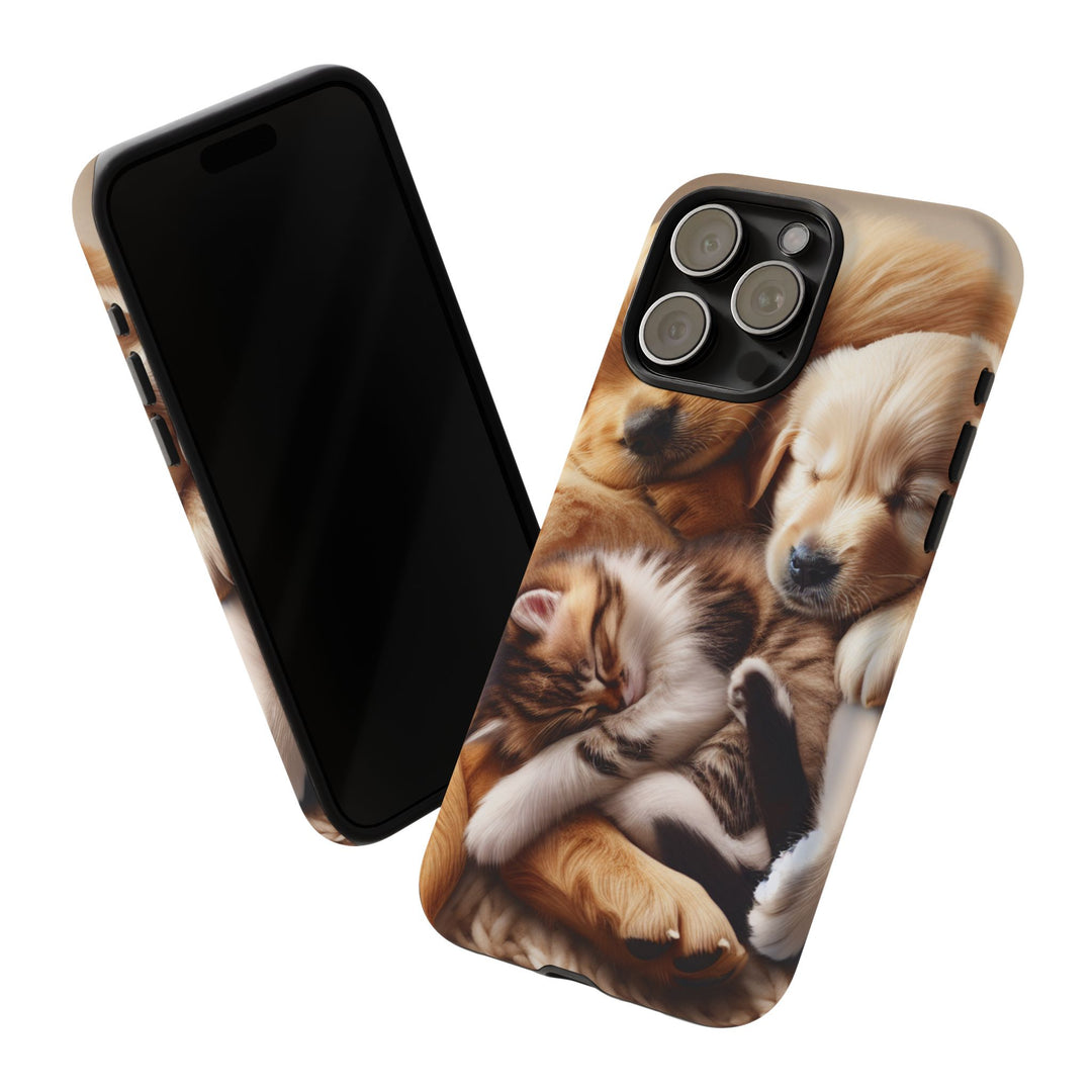 Cute Pets Phone Case - Adorable Dog and Cat Design for Animal Lovers